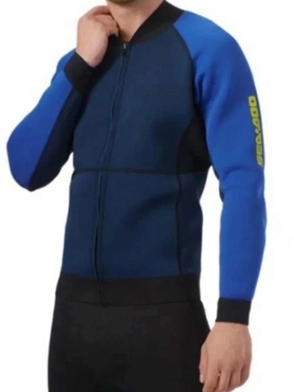 Sea-Doo Men's Navy Marine Neoprene Montego Wetsuit Jacket Size Medium NWT